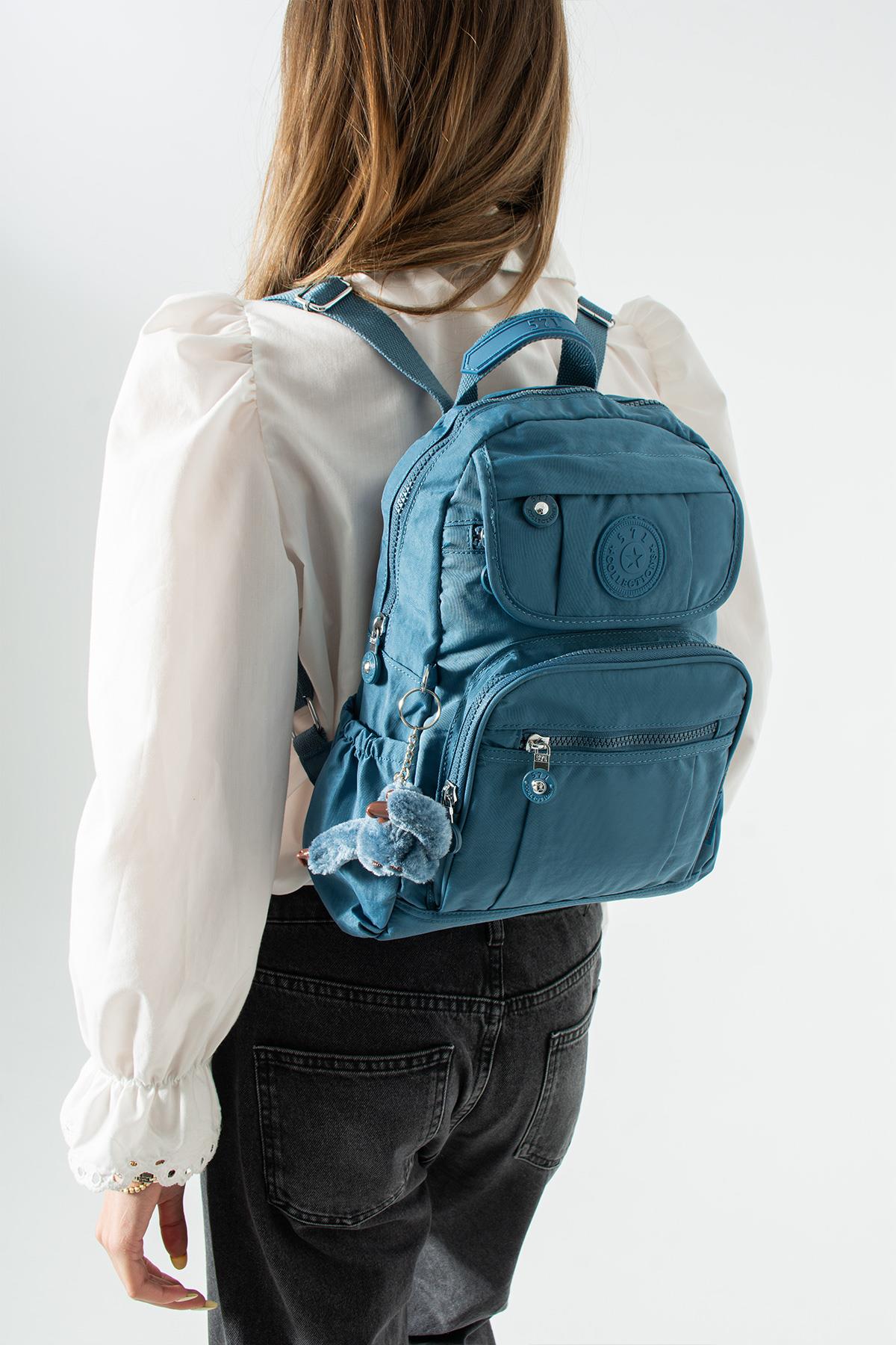 571-4IUltra Hafif Çok Cepli Orta Boy Sırt Çantası Unisex Mavi (Model: 571-4I)