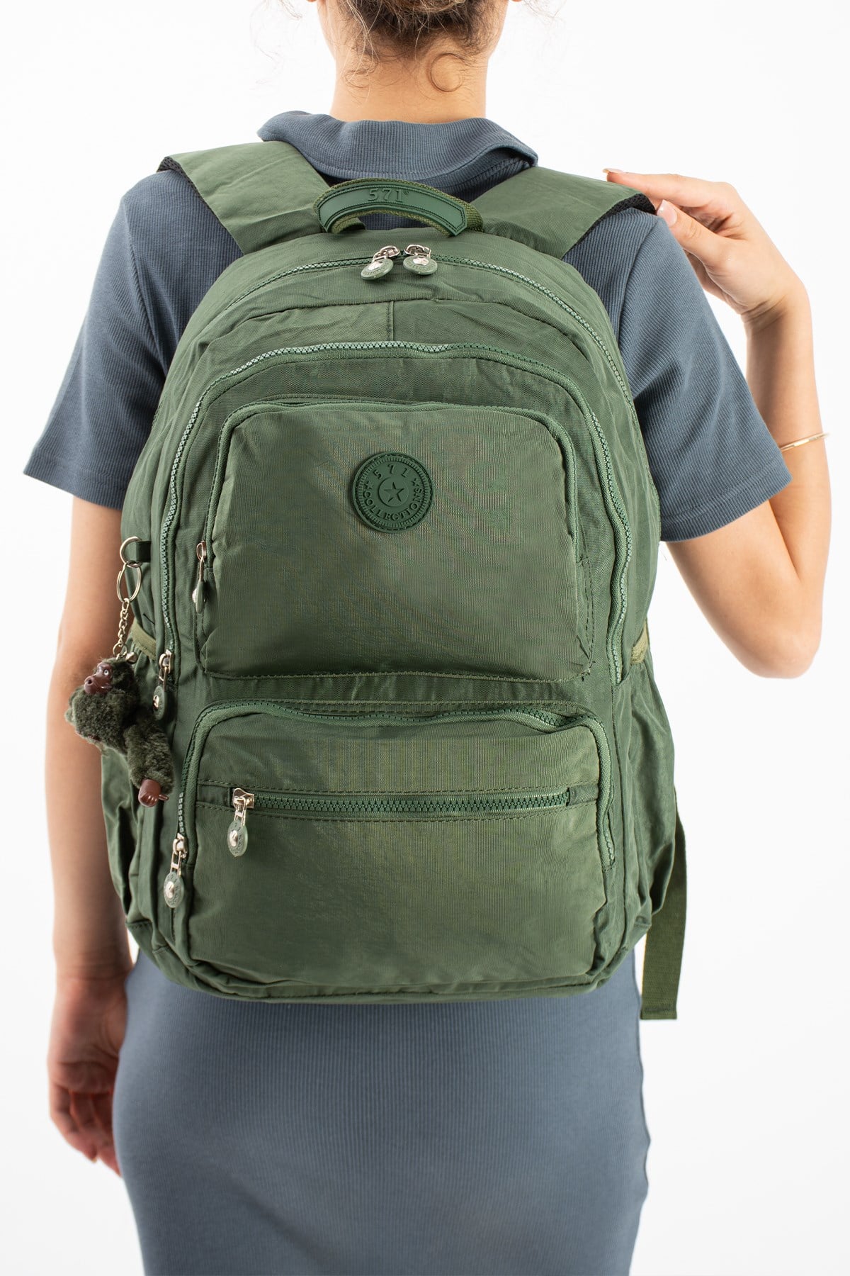 571-2DUltra Hafif Geniş Hacimli Okul Seyahat Spor Sırt Çantası Yeşil Model: (571-2D)