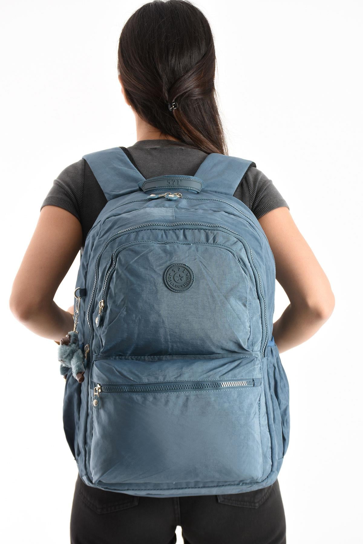 Ultra Hafif Sırt Çantası Okul Seyahat Unisex Mavi (Model: 571-1C) 