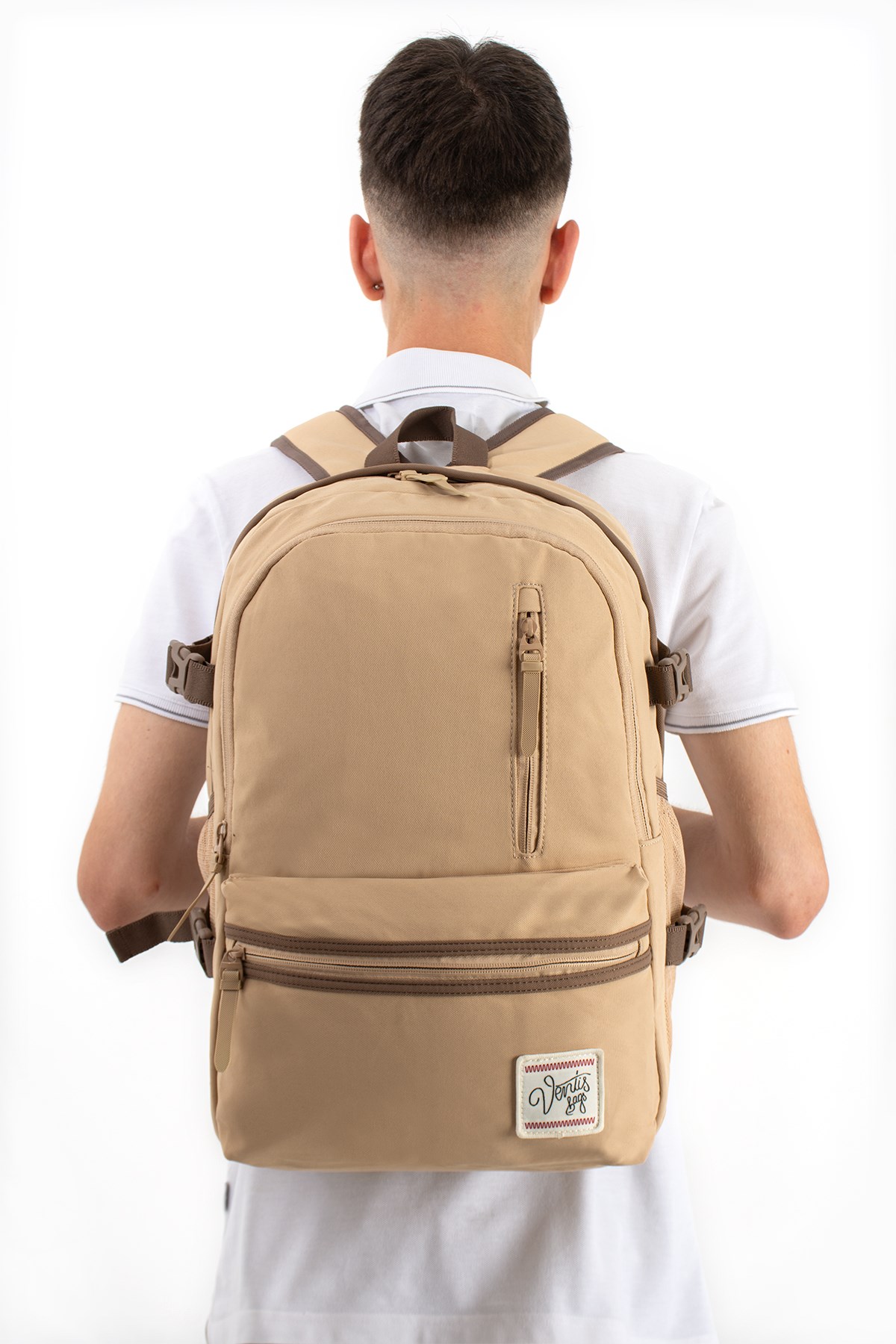 VNT-1-3CUnisex, Hafif Çok Cepli, Eergonomik Tasarım Sırt Çantası Kum Beji Model: (VNT-3C)
