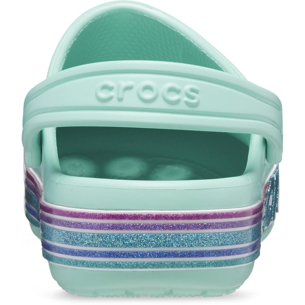 Crocs Bayaband Rainbow Glitter Clog Cocuk Terlik 209730 4SS Pure Water