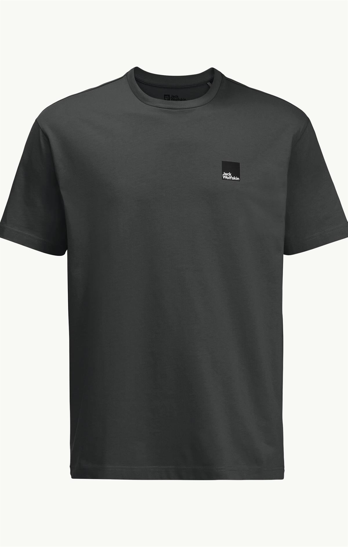 Jack Wolfskin Eschenheimer T Erkek T-Shirt 1809091-6502 Granite Black