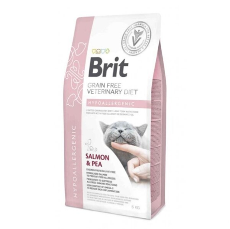 Brit Veterinary Diet Hypo-Allergenic Cilt Sağlığı Destekleyici Tahılsız Kedi Maması 5 Kg