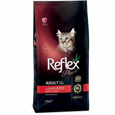 Reflex Plus Kuzu Etli ve Pirinçli Yetişkin Kedi Maması 15 Kg