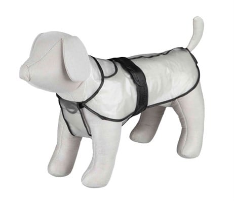 Trixie Köpek Yağmurluk, XS:30cm, Transparan Şeffaf, Siyah Biyeli