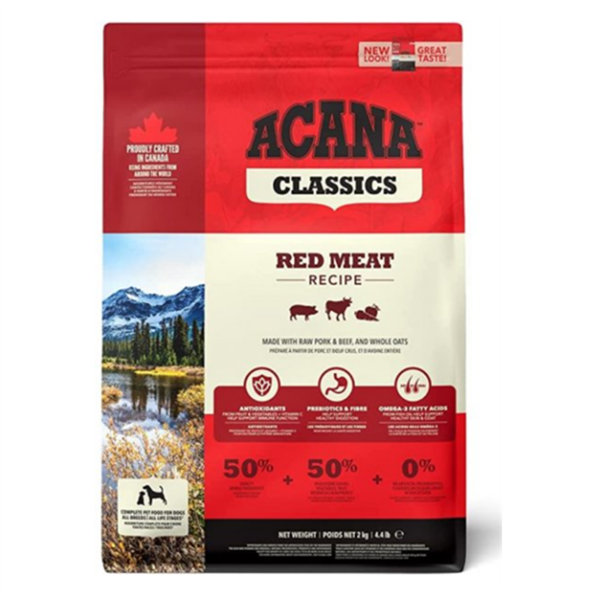 Acana Classic Red Meat Kuzulu ve Sığırlı Düşük Tahıllı Köpek Maması 2 Kg