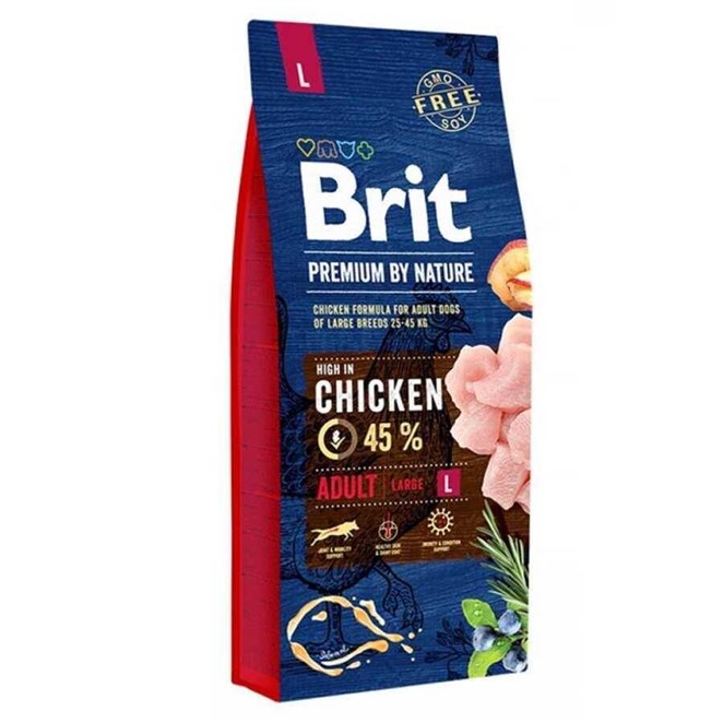 Brit Premium Natura Tavuklu Büyük Irk Yetişkin Köpek Maması 15 Kg