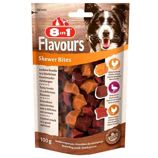 8in1 Flavours Skewer Bites Köpek Ödülü 100 Gr