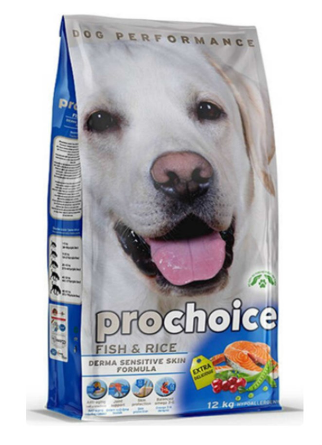 Pro Choice Sensitive Balık ve Pirinçli Hassas Derili Köpekler için Yetişkin Köpek Maması 12 kg