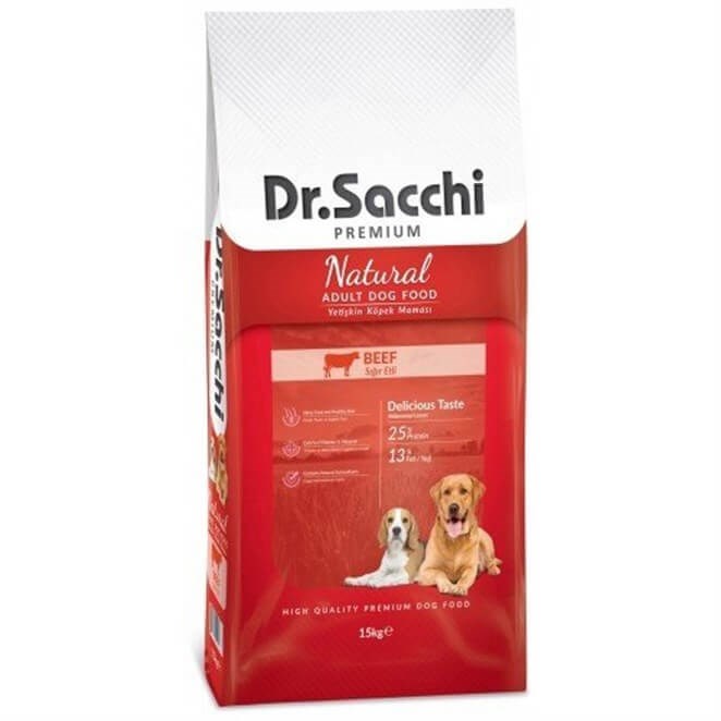 Dr. Sacchi Premium Natural Beef Yetişkin Köpek Maması 15 Kg