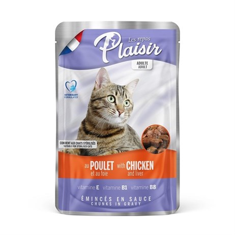 Plaisir Pouch Tavuklu Ciğerli Kedi Konservesi 100gr