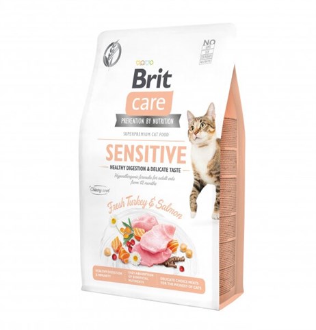 Brit Care Sensitive Hypo-Allergenic Sindirim Sistemi Destekleyici Tahılsız Yetişkin Kedi Maması 2 Kg