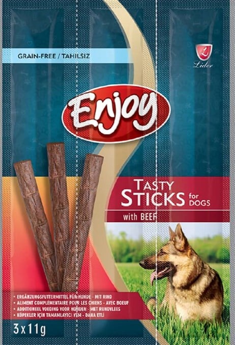 Enjoy Köpek Biftekli Sticks Ödül Çubuğu 3x11 Gr
