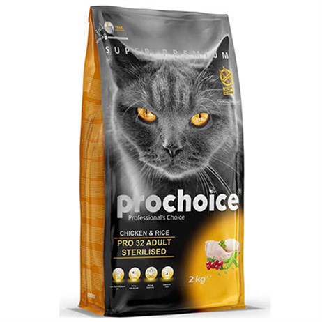 Pro Choice Tavuklu ve Pirinçli Kısırlaştırılmış Kedi Maması 2 Kg
