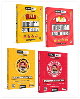 70 Günde TYT Matematik Video Ders Kitabı + 90 Günde Matematik AYT Video Ders Kitabı + TYT Matematik Soru Bankası + AYT Matematik Soru Bankası