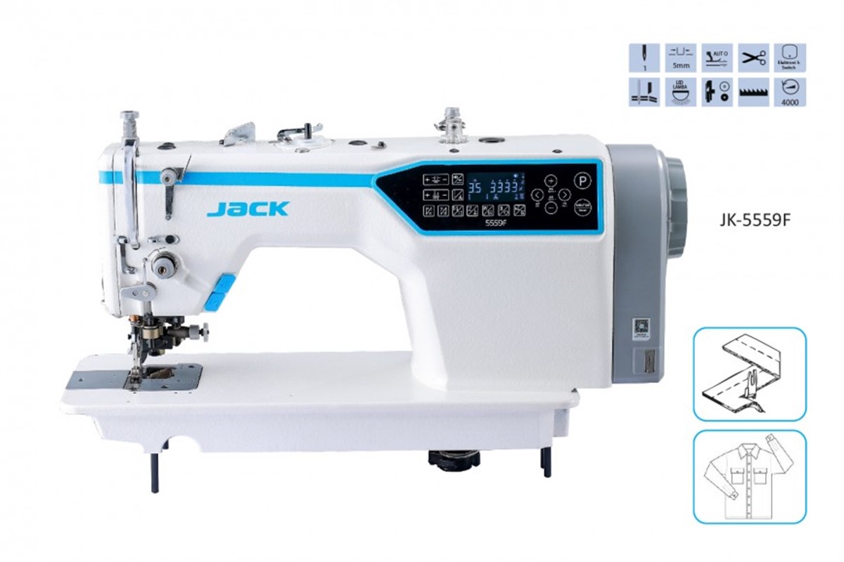 Yuki & Jack JK-5559FDüz Kenar Bıçaklı Makine İplik Kesicili Ekinci Makina -  Dikiş Makineleri ve Yedek Parçaları 040922033711