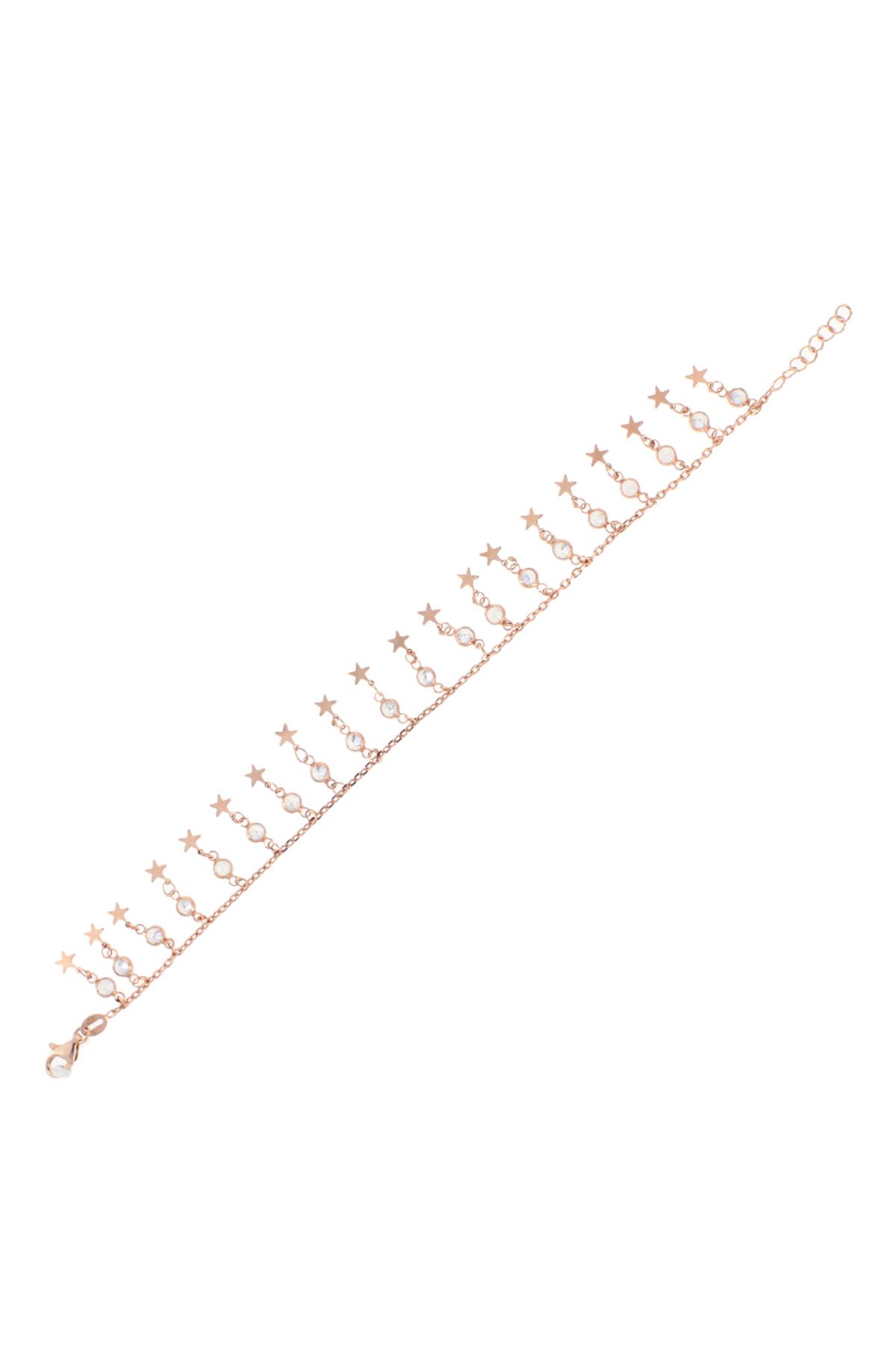 925 Ayar Gümüş Püsküllü Yıldız Bileklik 