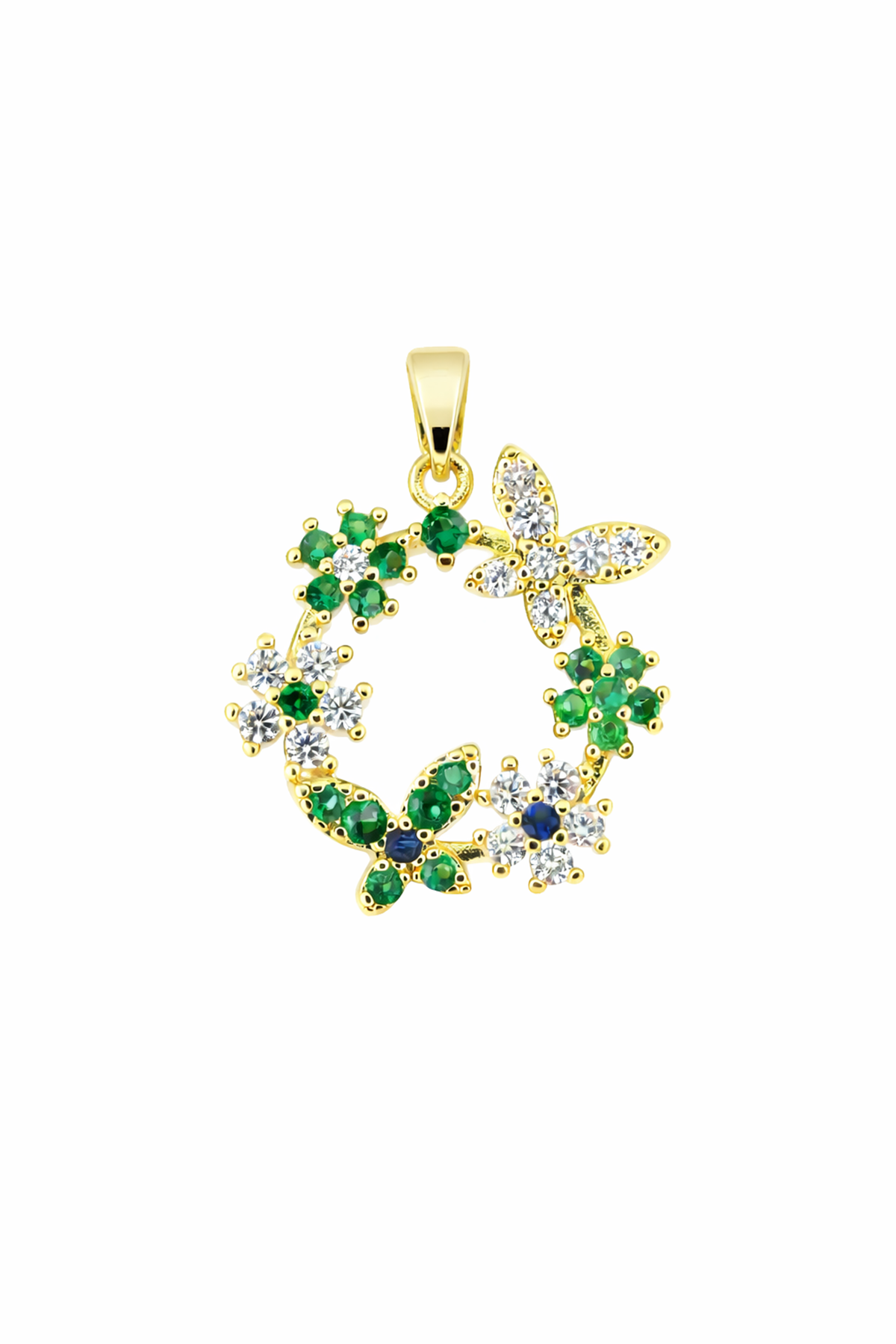 Kelebek Tasarım Çelik Kolye Ucu