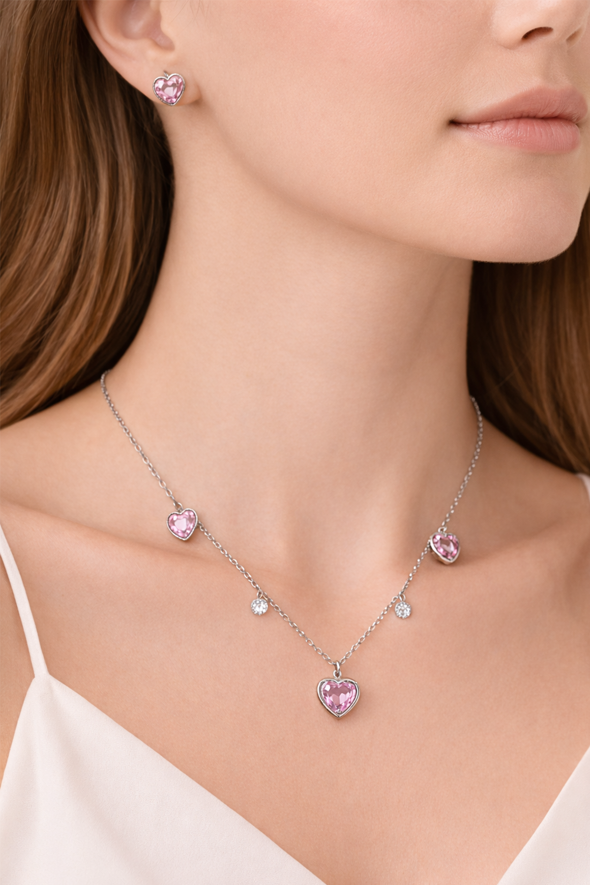 Çilek Tasarım Çelik Takı Set