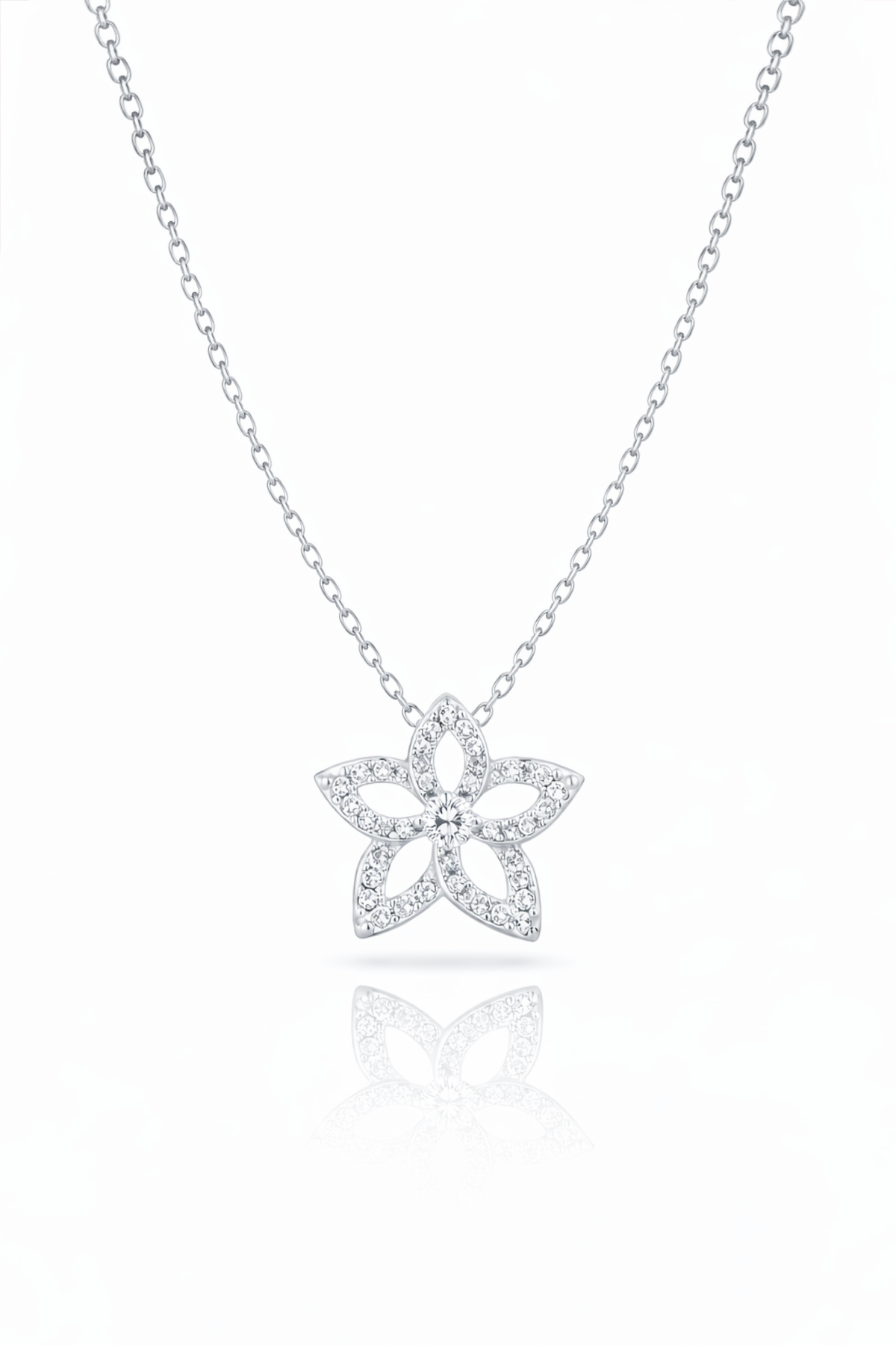 Taş İşlemeli Çiçek Tasarım Takı Set