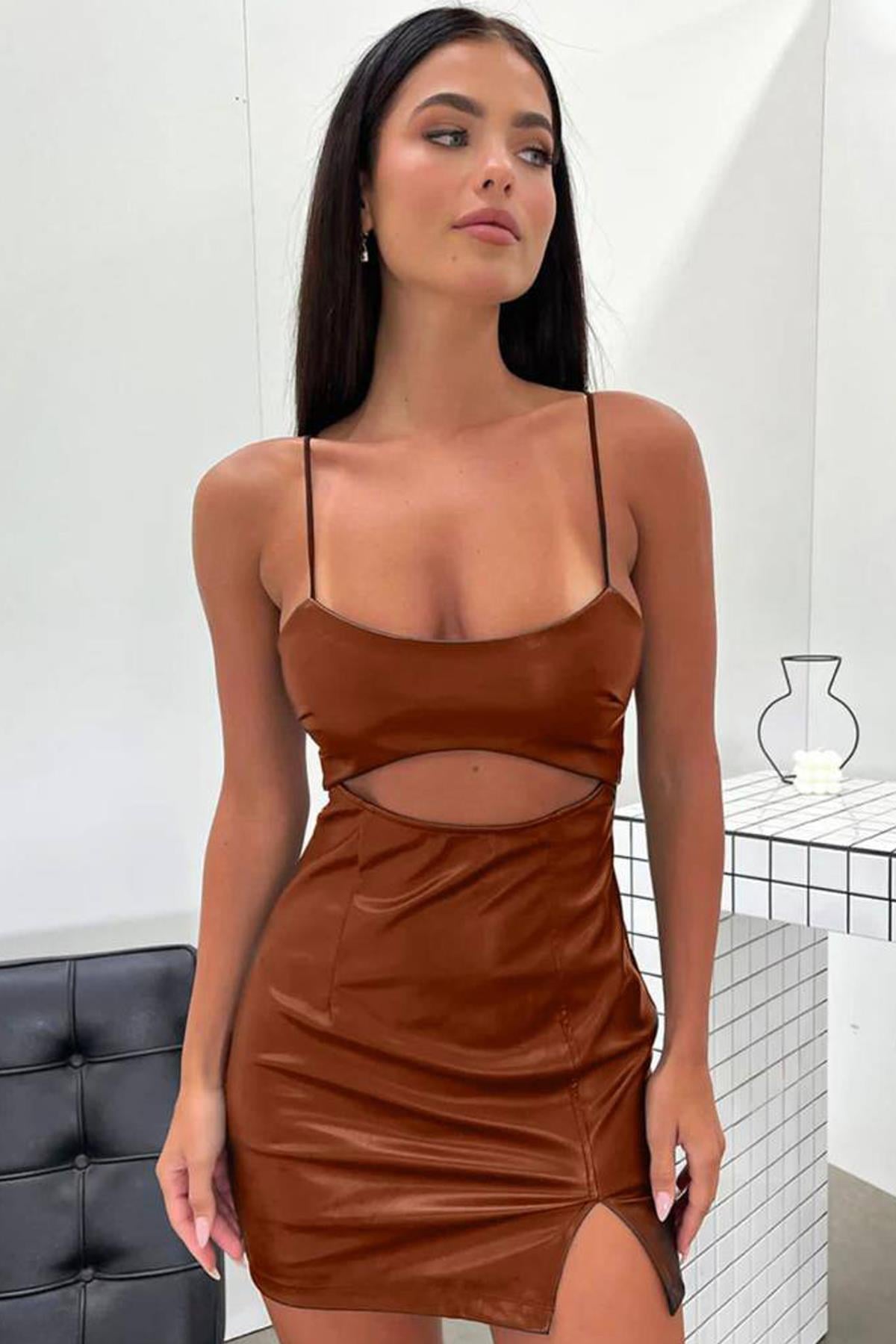 Pu Leather Dress