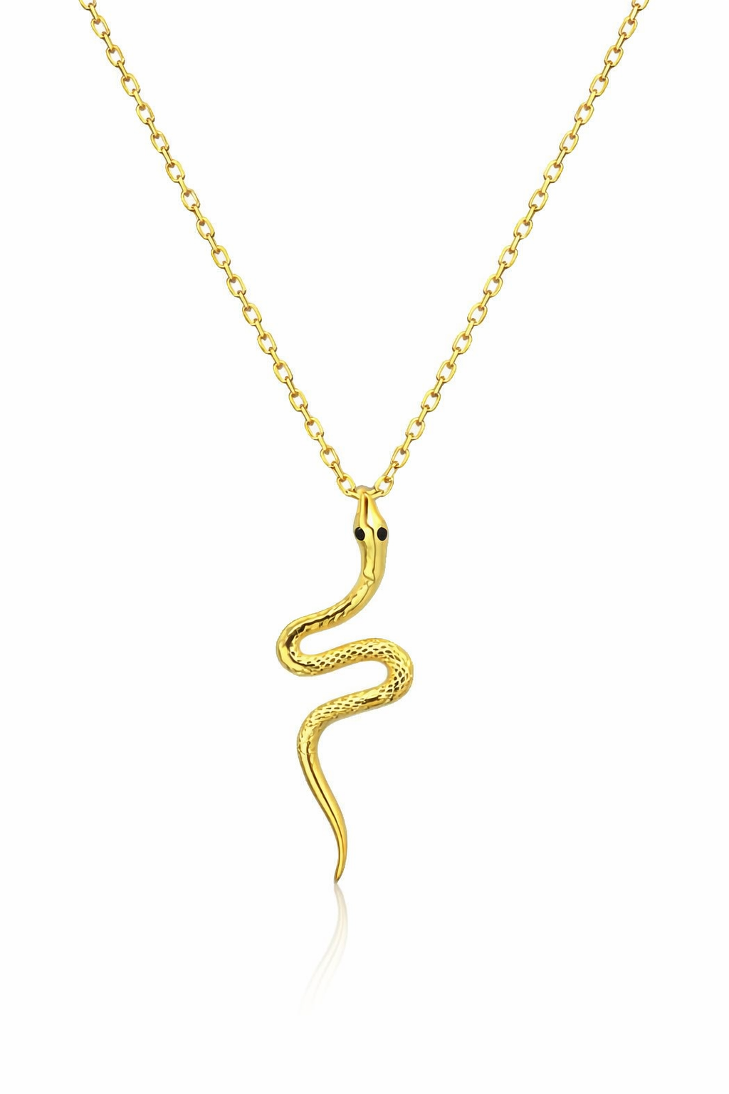 925 Ayar Gümüş Yılan Kolye