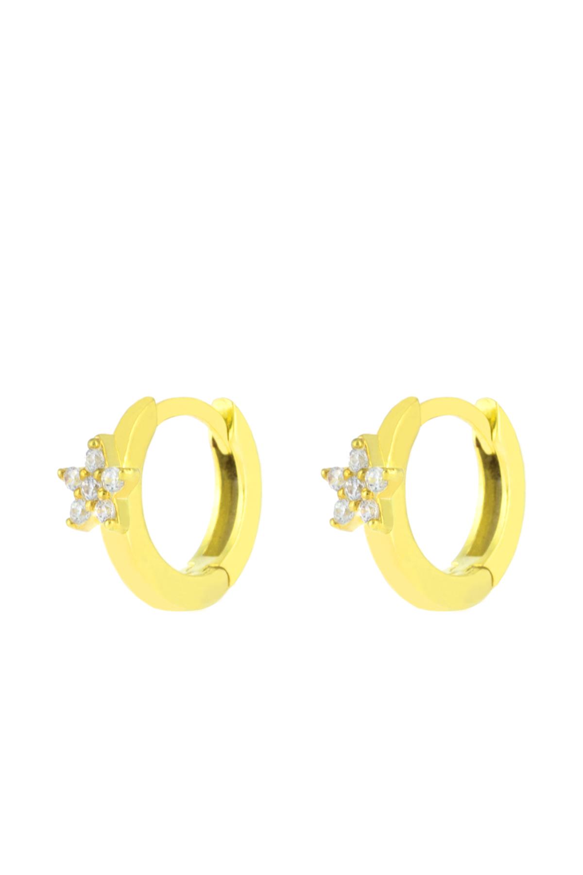 925 Ayar Gümüş Yıldız Motifli Küpe 