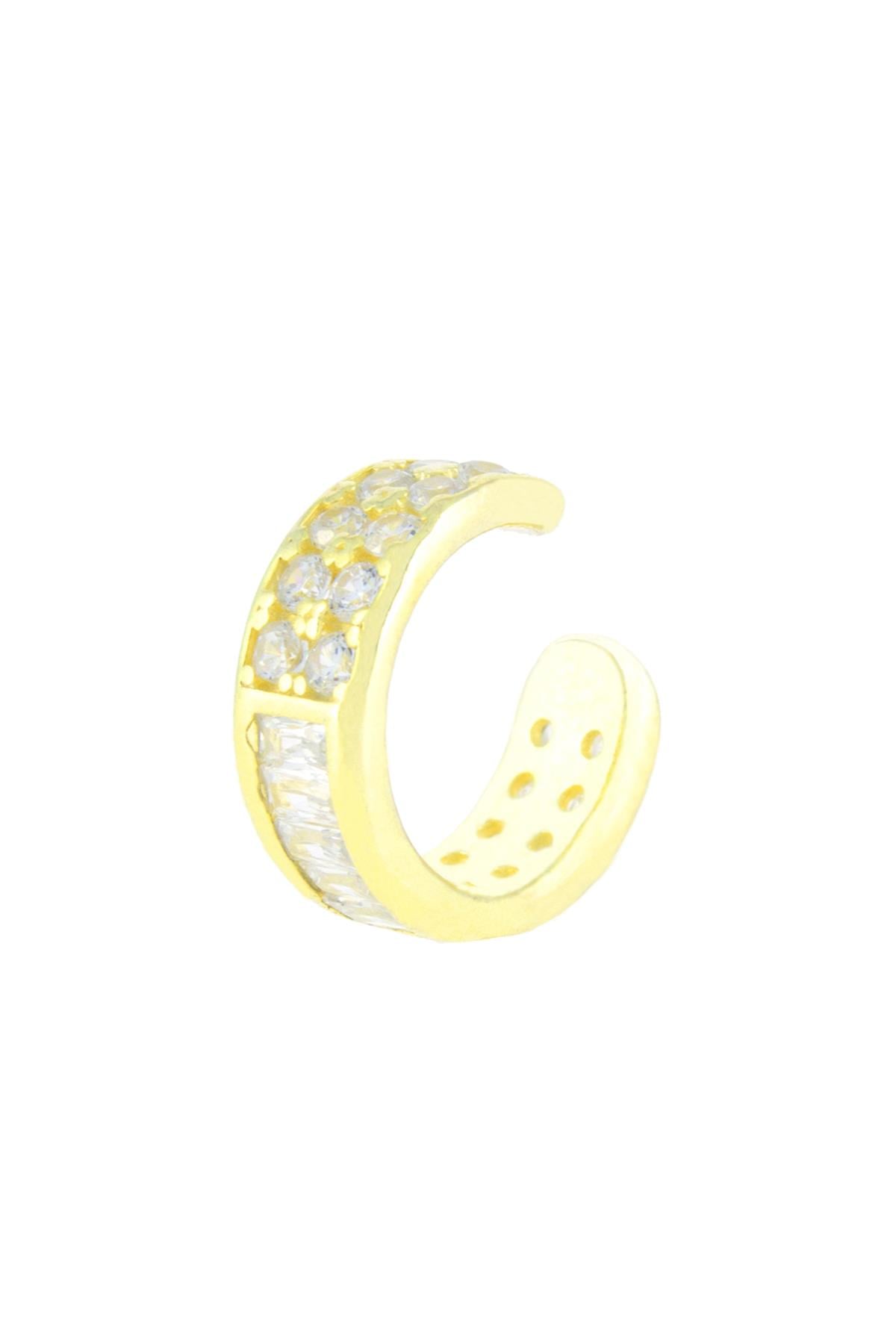 925 Ayar Gümüş Zirkon Taşlı Kıkırdak Küpe