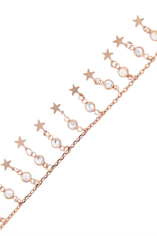 925 Ayar Gümüş Püsküllü Yıldız Bileklik 