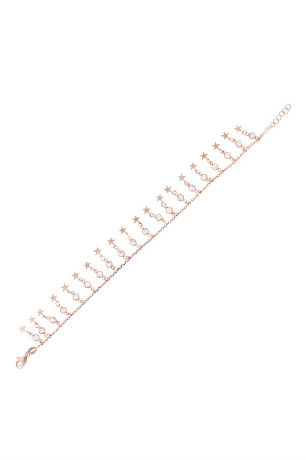 925 Ayar Gümüş Püsküllü Yıldız Bileklik 