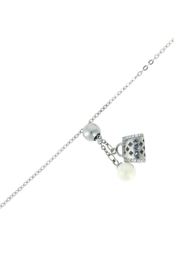 925 Ayar Gümüş Sallantılı Çanta Detay Bileklik 