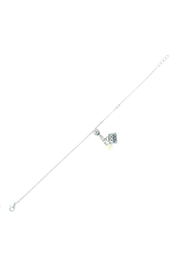 925 Ayar Gümüş Sallantılı Çanta Detay Bileklik 