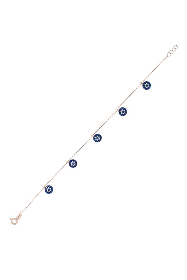 925 Ayar Gümüş Nazar Boncuk Detay Bileklik 