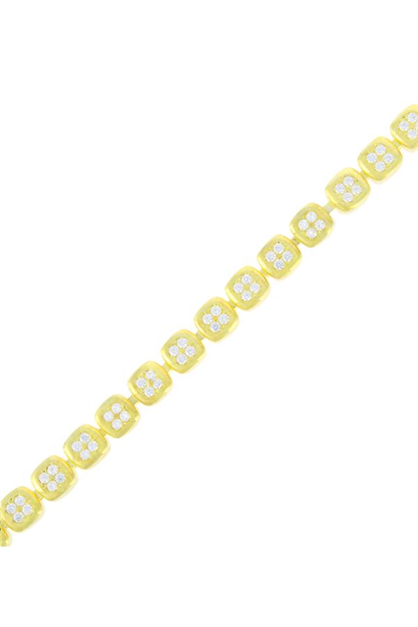 925 Ayar Gümüş Kare Kesim Bileklik 