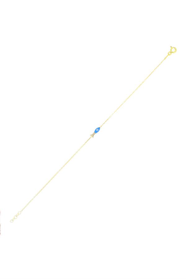 925 Ayar Gümüş Balık Detay Bileklik 