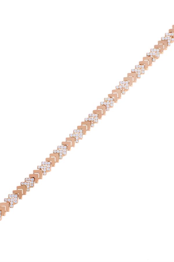 925 Ayar Gümüş Şerit Zirkon Taşlı Bileklik 