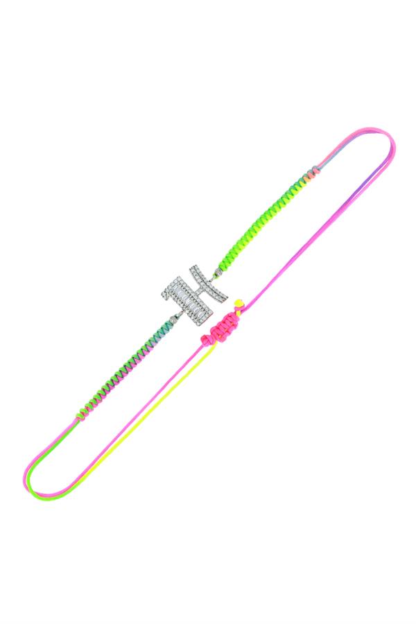 925 Ayar Gümüş H Harfi İp Bileklik