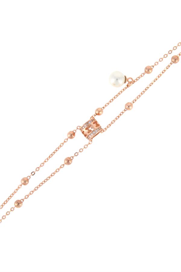 925 Ayar Gümüş İnci Detay Bileklik 