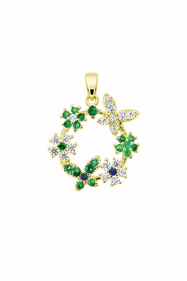 Kelebek Tasarım Çelik Kolye Ucu