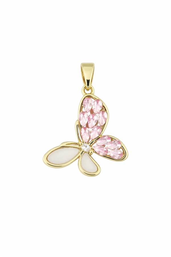 Mine Detaylı Kelebek Tasarım Kolye Ucu