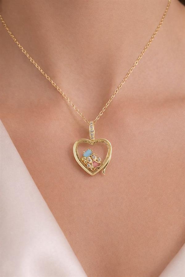 Anne Yazılı Kalp Açılabilir Çelik kolye