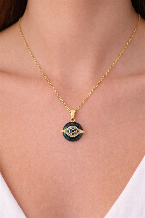 Göz Detaylı Çelik Kolye