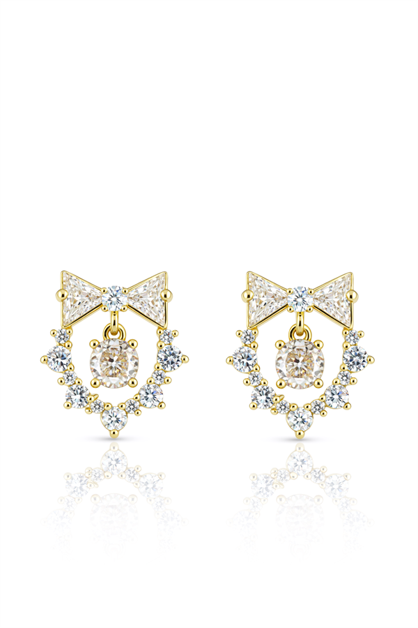 Kedi Tasarım Çelik Küpe