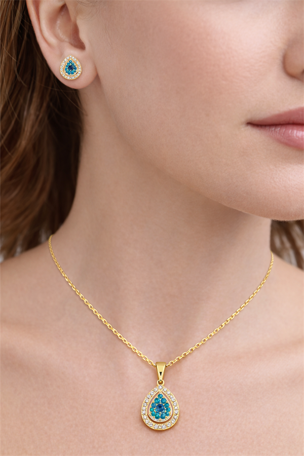 Damla Tasarım Çelik Takı Set