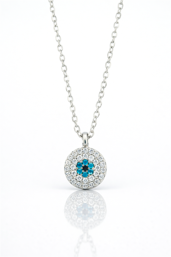 Oval Tasarım Göz Detaylı Çelik Takı Set