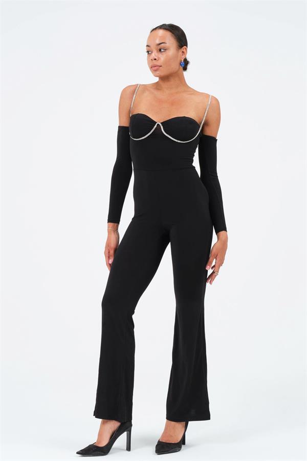 Stone Strap Jumpsuit Dress