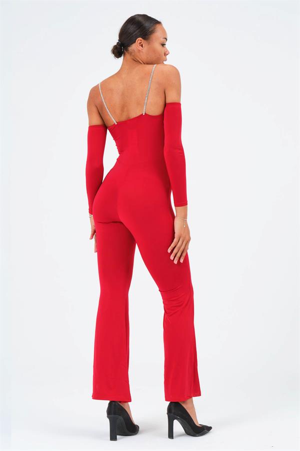 Stone Strap Jumpsuit Dress
