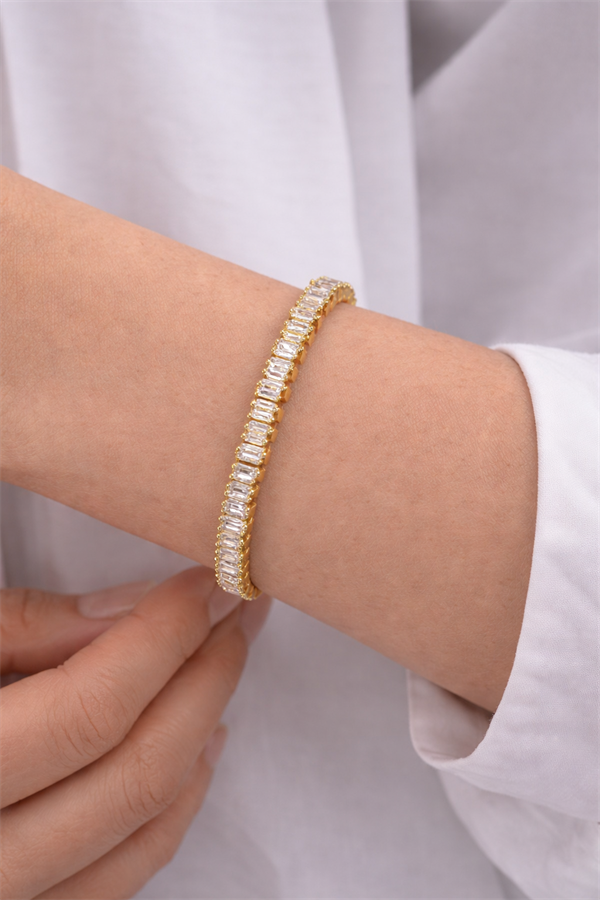 Great Baguettes Handcuff Bracelet