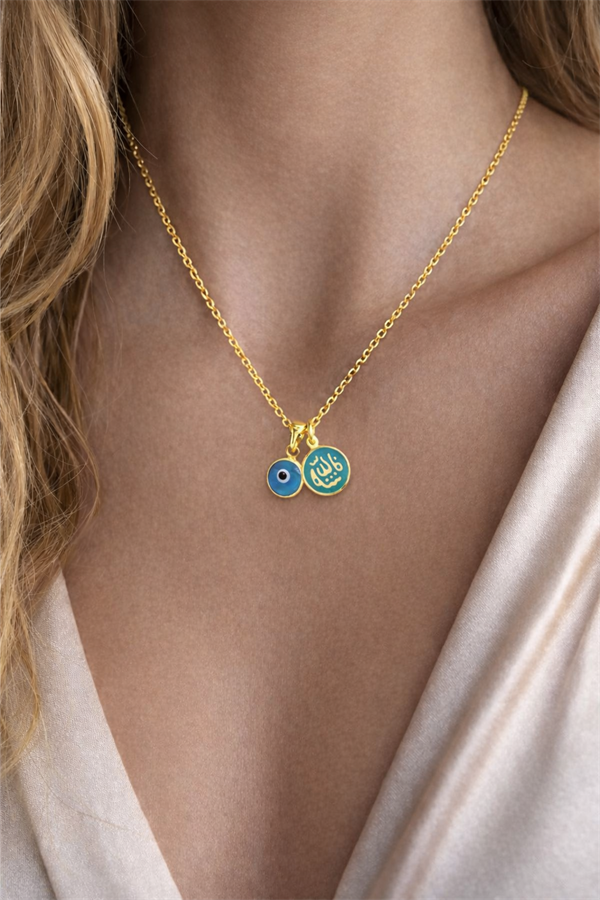 925 Ayar Gümüş Allah Lahzı Kolye