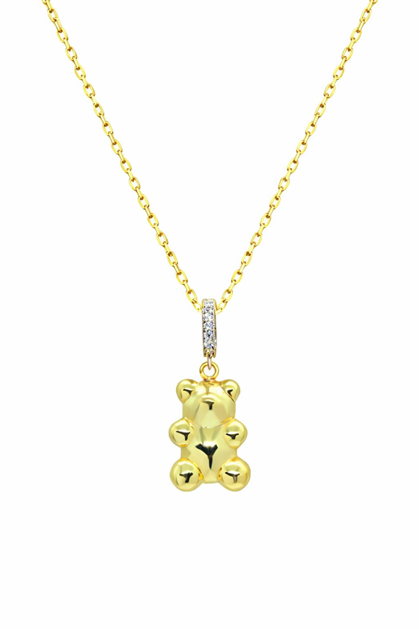 925 Ayar Gümüş Ayıcıklı Kolye Ucu